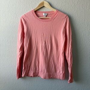 J. Crew Pink Teddie Cotton Sweater Size M